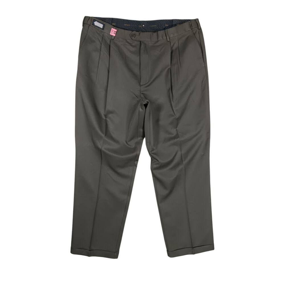 Savane Dress Pants Artichoke Size 44W x 32L Pleated Front Comfort Plus Waistband